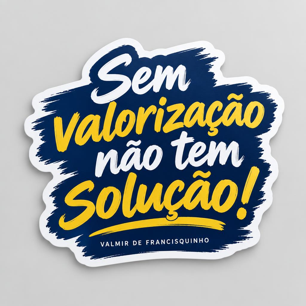 Adesivo · Sem valorização não tem solução